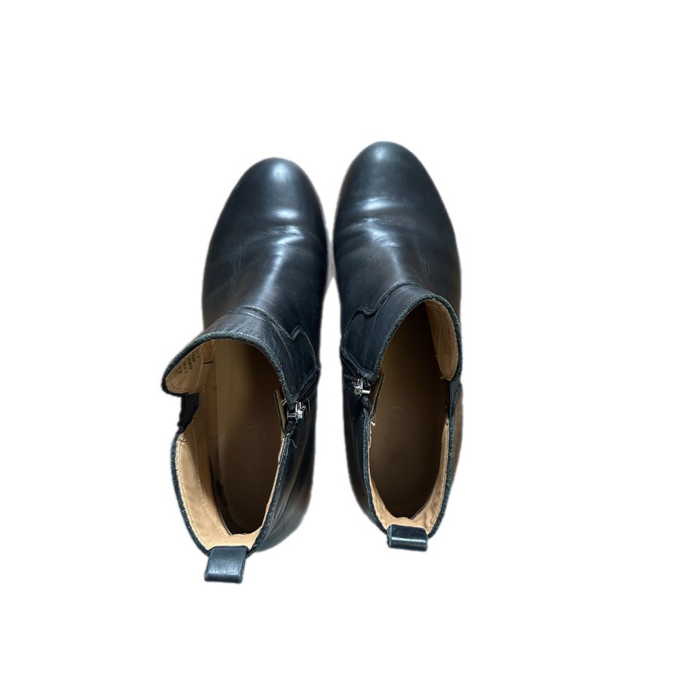 Black Leather Side Zip Chelsea Ankle Boots Women's Fashion Footwear size‎ 8.5 - Picture 6 of 10